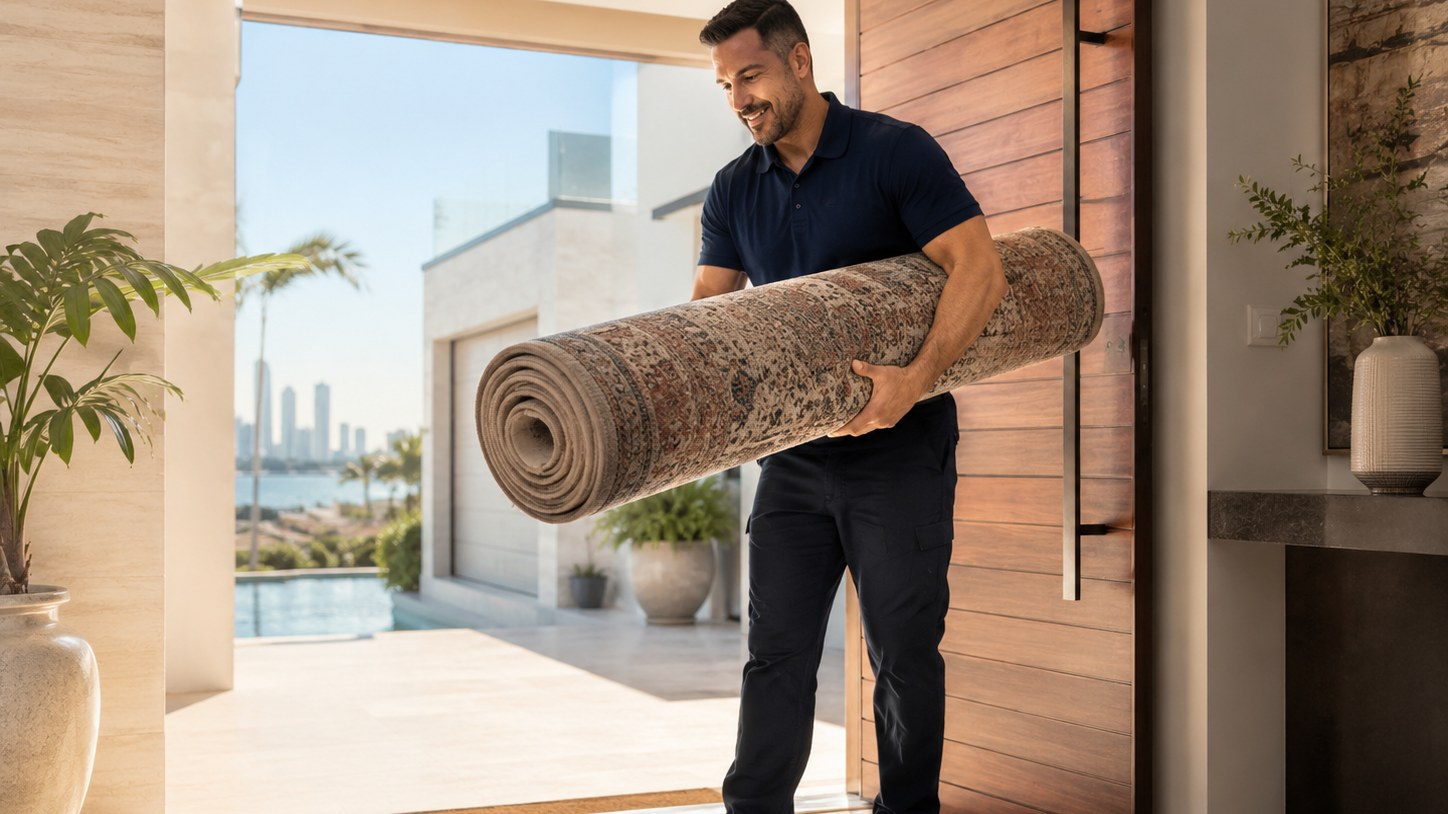 Rug pickup and delivery service